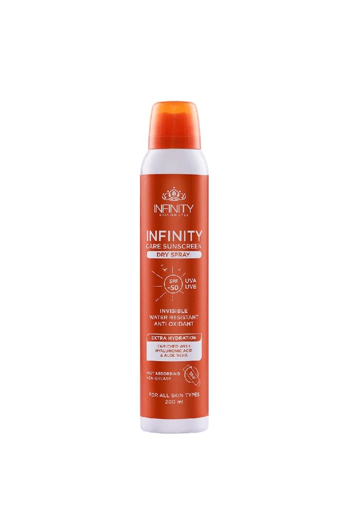  انفينيتي اسبراى صن بلوك  Sunscreen Dry Spray SPF50+